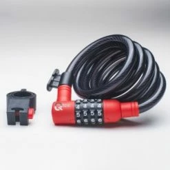 Antivol Qloc Spirale à Chiffre Ø12 - 1500MM -Vélos et Accessoires Soldes antivol qloc spirale a chiffre 1500mm 3